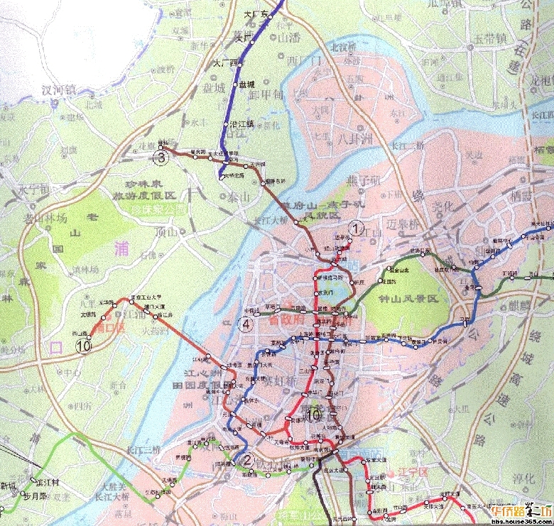 2015年南京轨道交通营运线路图_(J)建发善水湾