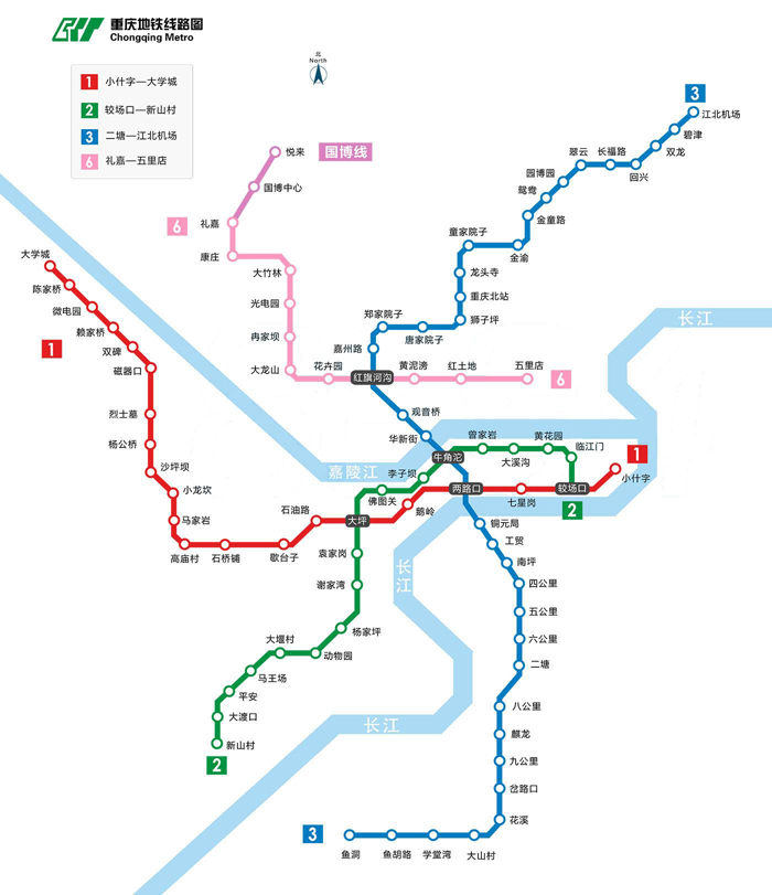 重庆轻轨线路图