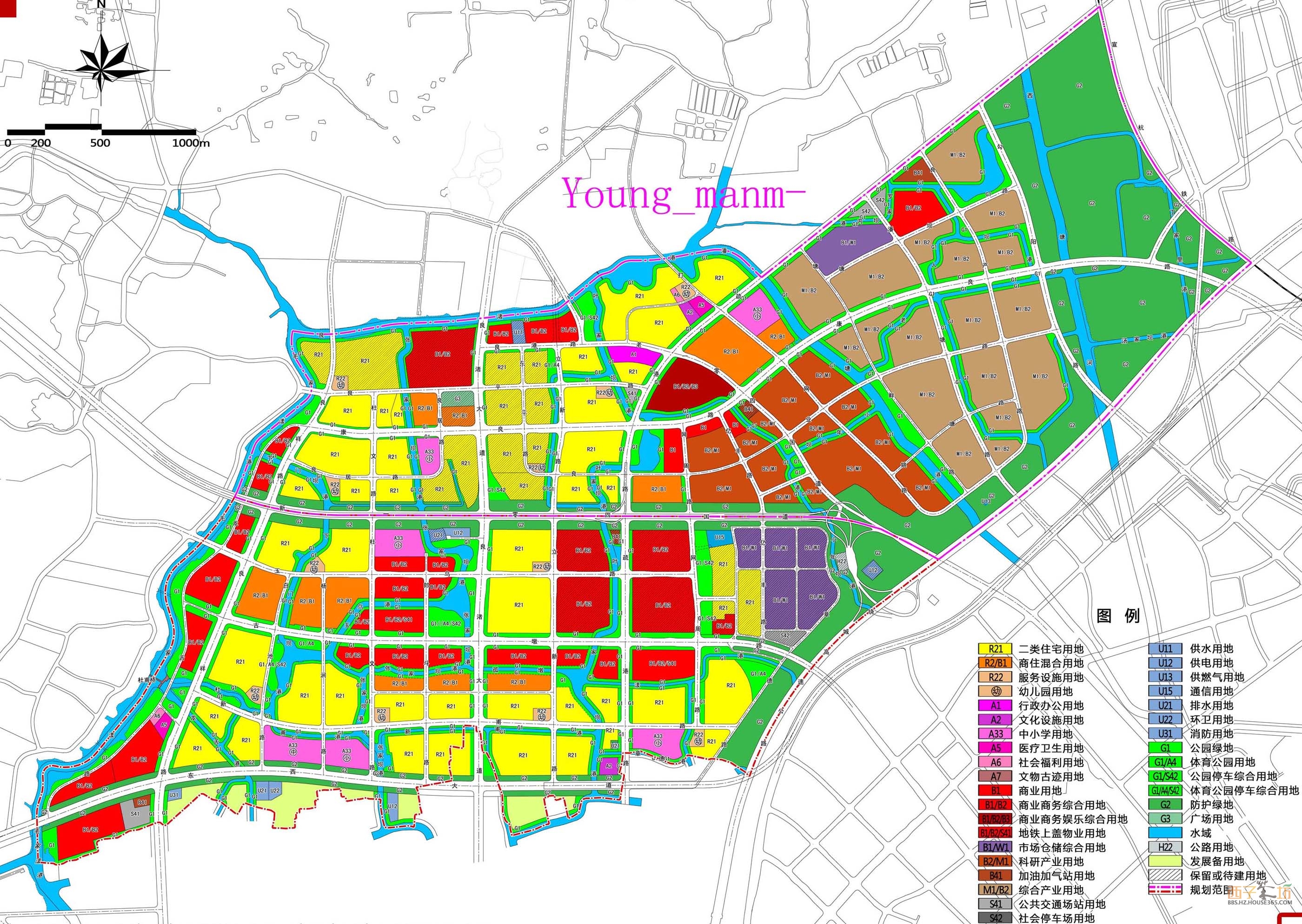 西湖区 (f) 富越香溪; 良渚新城最新规划图,含地铁"良祥路站"位置_(f)